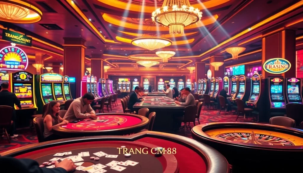 Explore TRANG CHỦ MM88 as players immerse in exciting casino games, from poker to vibrant slot machines.